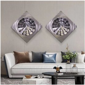 3D metal wall art painting - Light up in 20 RGB colour - Circle 50x50cm