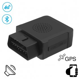Localizador de carro GPS OBD 4G com alto-falante + comunicação bidirecional + escuta de voz