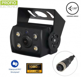 Задна камера за заден ход AHD водоустойчив IP67 с FULL HD + 4 мощни бели LED светлини
