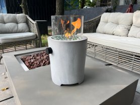 Tischfeuerstelle - Beton-Tischkamin für Propangasflasche - RENU (43x25cm)