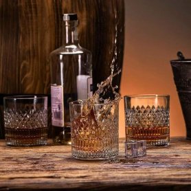 Vaso de whisky - Elegante vaso de whisky/bourbon único y de lujo de 335 ml