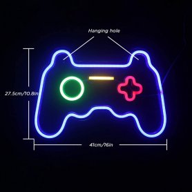 Neonski logotip LED na steni - GAMEPAD