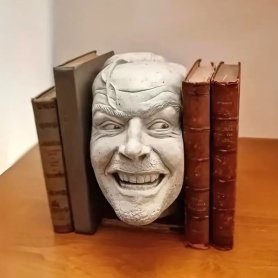 Zarážka na knihy funny face - Držák na knihy tvář