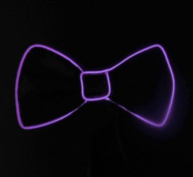 Lighting men's bow tie - purple