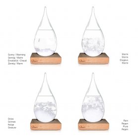 Stormglas väderprediktor och barometer i form av en droppe