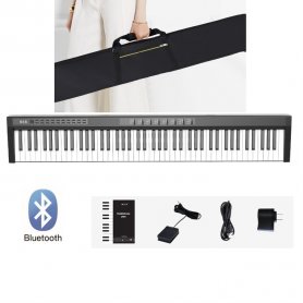 Електронна клавиатура (цифрово пиано) 125 см с 88 клавиша + Bluetooth + стерео високоговорители