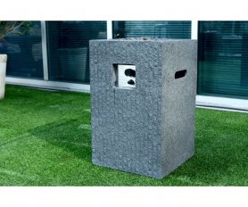 Современное место для костра - Роскошный газовый камин для наружного использования из литого бетона