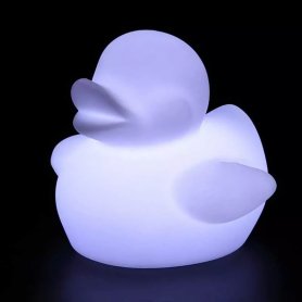 Pato de luz led - decoración de noche 23x29cm - colores RGB + IP65 + mando a distancia