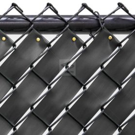 Tiras de PVC para valla de malla - Relleno de malla de listones de protección flexibles (cinta) - Rollo de 50 m - Negro