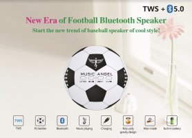 Prenosný bluetooth reproduktor k smartphone - futbalová lopta 2x3W