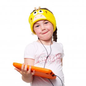 Bandeau enfants drôles avec un casque - Giraffe