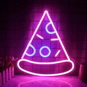 PIZZA - LED logo neonska svetloba osvetljena reklama na steni