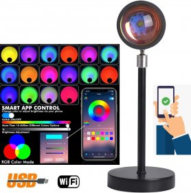 Světlo na focení kruhové - RGB barvy - Kulatá barevná lampa + WiFi App