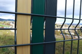 PVC fence slats for rigid panels - 3D vertical PLASTIC FILLING FOR MESH AND PANELS - GREEN