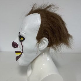 Strašidelný klaun maska na obličej - pro děti i dospělé na Halloween či karneval