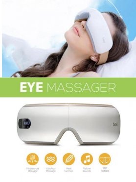 Bezprzewodowy cyfrowy masażer oka ISee4 z ciepłą kompresją i muzyką