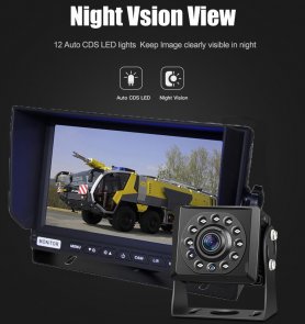 Parking camera AHD set with recording to SD card - 1x HD camera + 1x Hybrid 7" AHD monitor