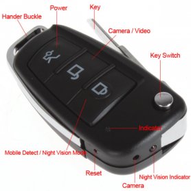 Võtmehoidja kaamera – autovõtme peidetud spioonikaamera FULL HD öise nägemisega