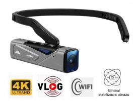 POV-kamera 4K til vlogging eller sport + billedstabilisator GIMBAL + WiFi + IP65 vandtæt