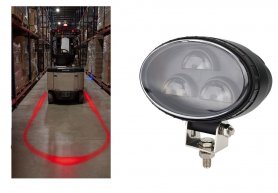 Gaffeltrucksäkerhetslampa - LED-varningslampor U-form 30W (6x 5W) + IP67