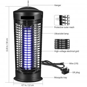Pembunuh serangga - Lampu UV penangkap serangga untuk nyamuk - 360 ° dengan daya 11W