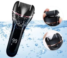 ペディキュアマシン（フットファイル） - 電動フットスクレーパー、足用ハードスキンリムーバー + 防水 - アクセサリー10個セット
