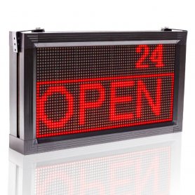 Panel informacyjny LED 52 cm x 28 cm - czerwony