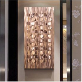 Arte de parede de aço - Metal (alumínio) - LED acende em 20 cores RGB - Folhas 50x100cm
