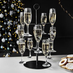 Glasstativtre - stilig holder for vin/cocktailglass - 12 glass