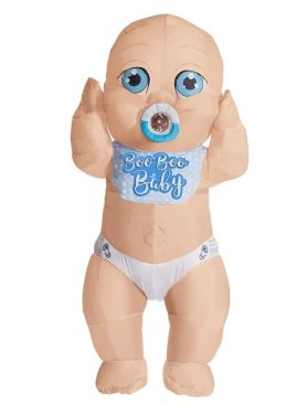 Felfújható jelmez - Gyermek (újszülött) kabalája Baby Boy ventilátorral