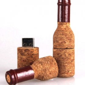 Clé USB drôle - Bouteille de bouchon en liège