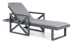 كرسي استلقاء للتشمس - سرير تشمس خارجي للحديقة بتصميم حصري من الألومنيوم