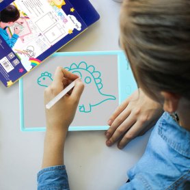 Tablette d'écriture pour enfants - Carnet intelligent LCD transparent pour dessiner 8,5"
