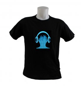 Led t-shirt - Hovedtelefoner