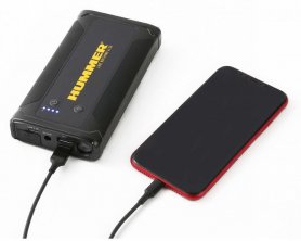 車のスターター ボックス 最大 7,0L ガソリン + パワーバンク 8000mAh + 2x USB + 1x microUSB + LED ライト - ハマー H3T