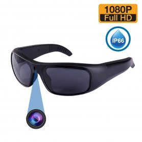 Spy lasikamera vedenpitävä (aurinkoiset UV -lasit) FULL HD + 16 Gt: n muistilla