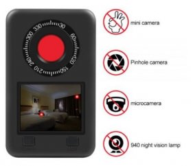 Hidden camera detector - Profi Spy finder with IR LED 940nm with 2,2" LCD display