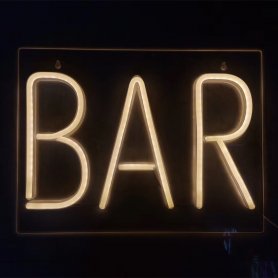 Neonowe oświetlenie ścienne LED do reklamy - BAR