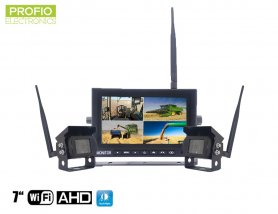 वायरलेस बैकअप कैमरा मॉनिटर AHD WiFi SET - 1x 7 "AHD मॉनिटर + 2x HD कैमरा के साथ