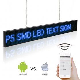 Panou publicitar LED cu WiFi - 50 cm cu suport iOS și Android - albastru