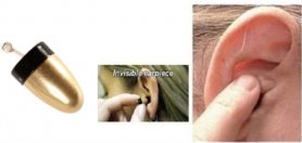 GOLD micro spy earpiece - for high audibility