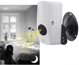 Nakatago ang motion detector spy camera + WiFi + FULL HD 1080P + IR night vision 5m
