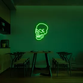 LED light logo SKULL - montaż ścienny 50 cm