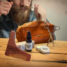Kit de toilettage de barbe - Coffret cadeau de barbe de rasage de luxe élégant