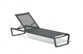 Aluminum garden sun lounger - aluminum sunbed (adjustable)