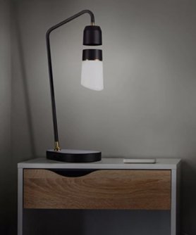 Lampe à lévitation ampoule LED magnétique - commande vocale + tactile avec CHARGE sans fil + USB 3.0