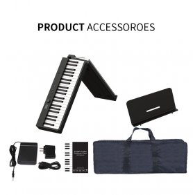 Teclado plegable (piano digital) 123 cm con 88 teclas + Bluetooth + Midi + Grabación