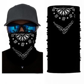 Selendang pelbagai fungsi untuk muka atau kepala - COWBOY HITAM