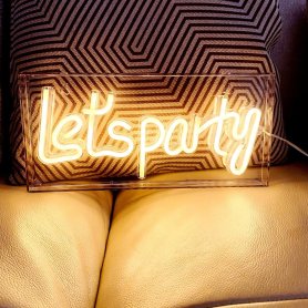 LETS PARTY - LED neonski reklamni napis neonski logotip sveti