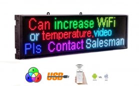 לוח RGB לד לפרסום עם WiFi - 68 ס"מ x 17,5 ס"מ